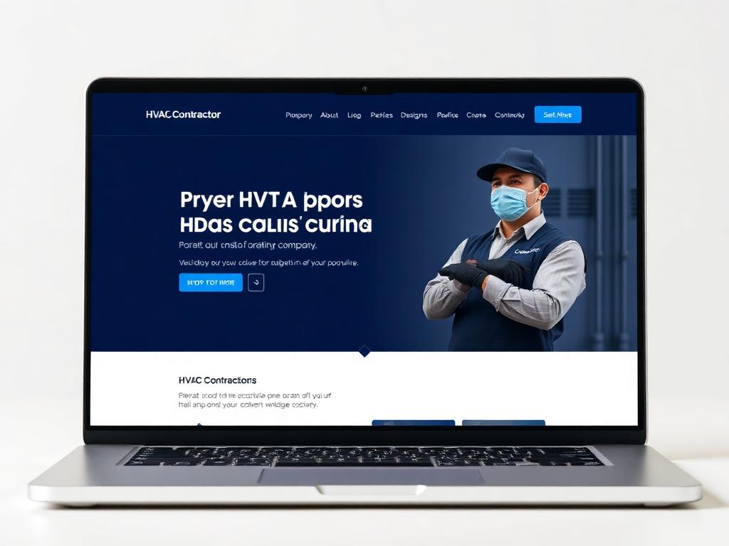 HVAC & Home Services website design example